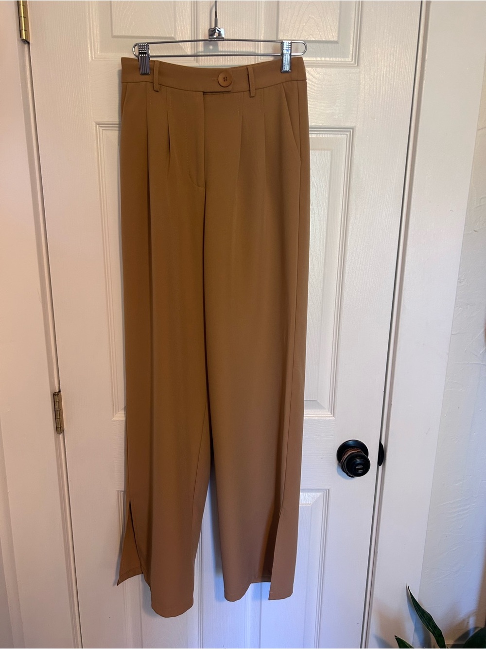 White Fox Boutique Wide-Leg Pants in Camel Brown